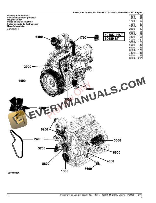 John Deere Power Unit for Gen Set 6068HF157 (12 Parts Catalog PC11694 24AUG23 5 John Deere Power Unit for Gen Set 6068HF157 12 Parts Catalog PC11694 24AUG23 4