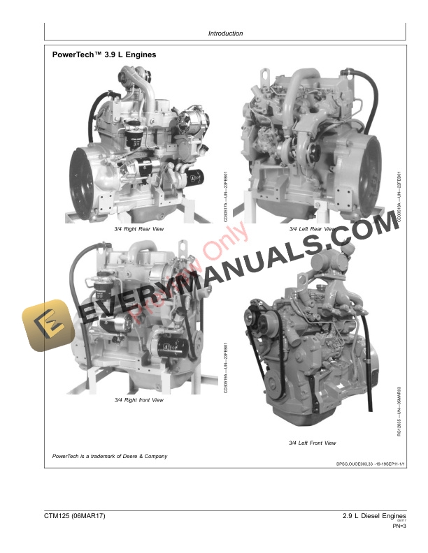 John Deere PowerTech 2.9 LDiesel Engines Component Technical Manual CTM125 06MAR17 3