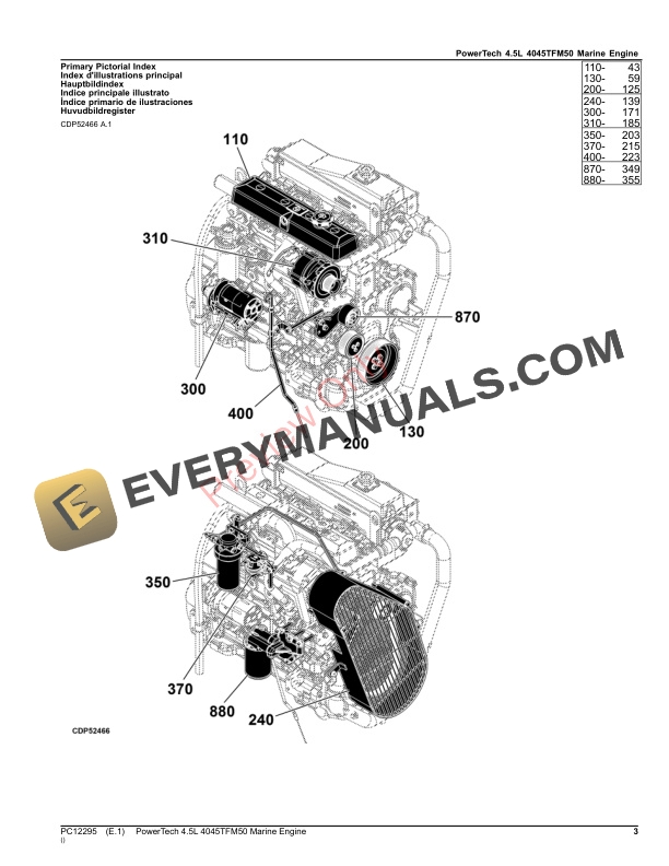 John Deere PowerTech 4.5L 4045TFM50 Marine Engine Parts Catalog PC12295 31AUG23 4 John Deere PowerTech 4.5L 4045TFM50 Marine Engine Parts Catalog PC12295 31AUG23-3