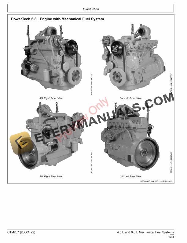 John Deere PowerTech 4.5L and 6.8L Diesel EnginesMechanical Fuel Systems Component Technical Manual CTM207 20OCT22 4