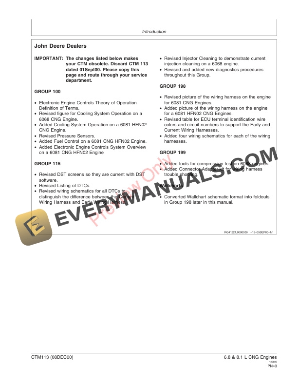 John Deere PowerTech 6.8 and 8.1L Compressed Natural Gas Component Technical Manual CTM113 02OCT15 3