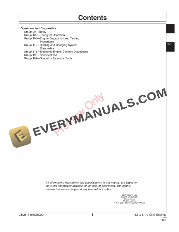 John Deere PowerTech 6.8 and 8.1L Compressed Natural Gas Component Technical Manual CTM113 02OCT15 5