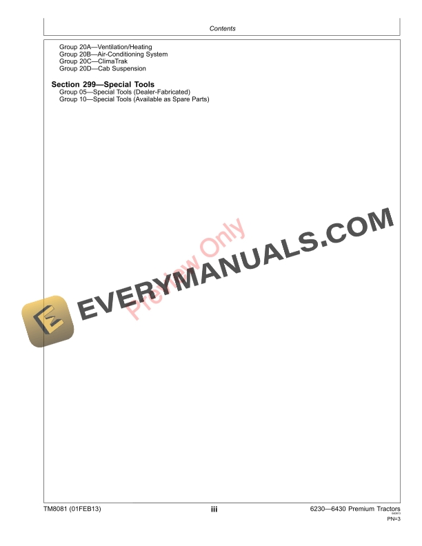 John Deere Premium Tractors 6230 6330 and 6430 Technical Manual TM8081 01FEB13 5