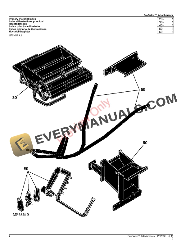 John Deere ProGator Attachments Parts Catalog PC2695 23JAN23-4