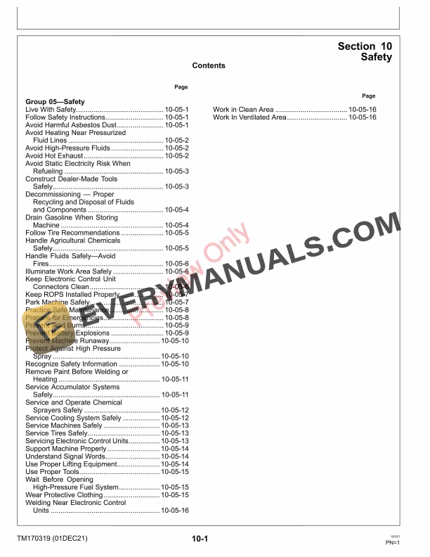 John Deere ProGator Utility Vehicle 2020A and 2030A 130001 Technical Manual TM170319 01DEC21 5
