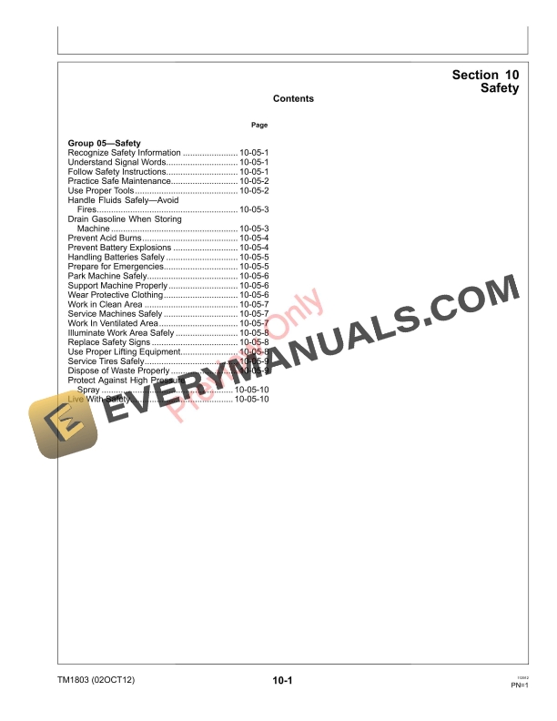 John Deere ProGator Utility Vehicle Attachments Technical Manual TM1803 02OCT12 5