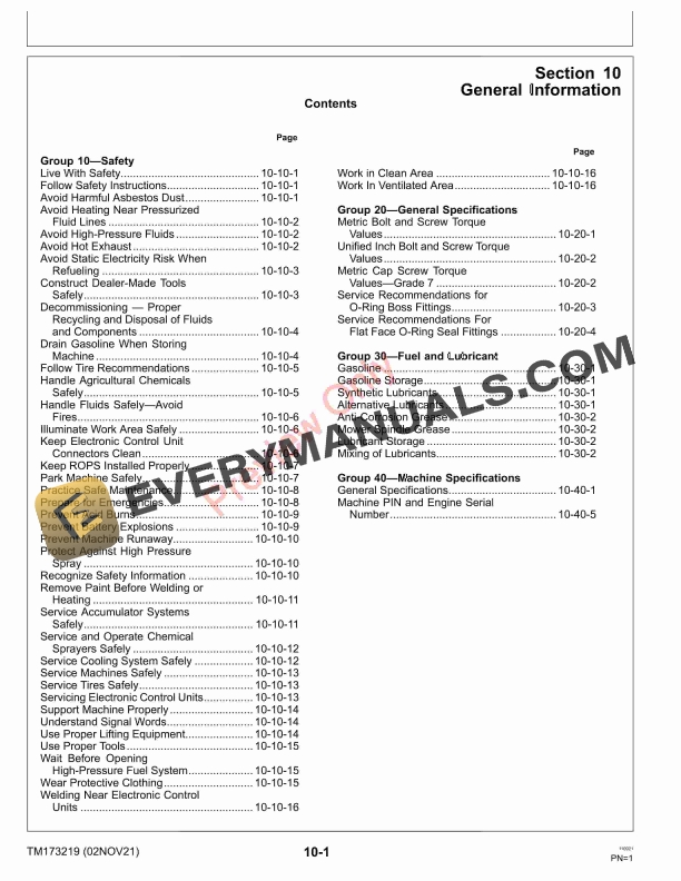 John Deere QuikTrak 636M 648M and 652M 100001 Technical Manual TM173219 02NOV21 5