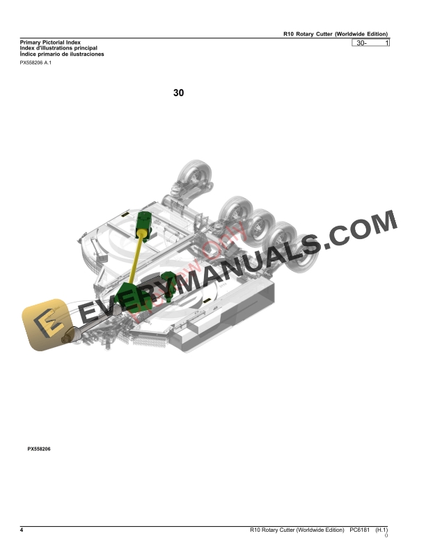 John Deere R10 Rotary Cutter Parts Catalog PC6181 30SEP23-4
