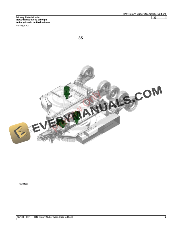 John Deere R10 Rotary Cutter Parts Catalog PC6181 30SEP23-5