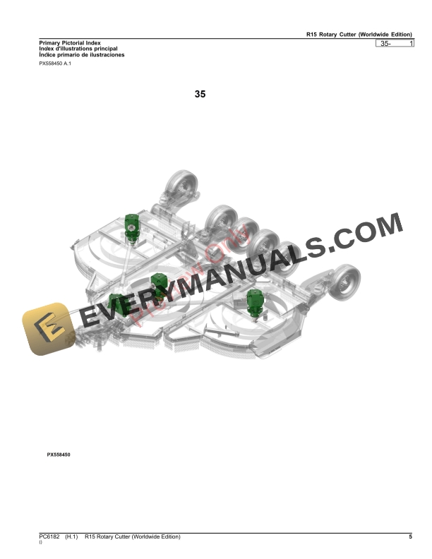 John Deere R15 Rotary Cutter Parts Catalog PC6182 30SEP23-5