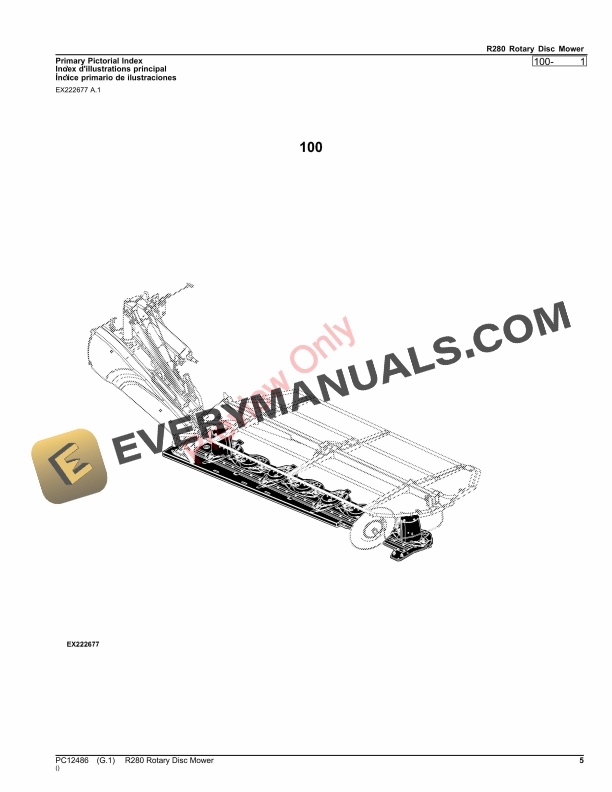 John Deere R280 Rotary Disc Mower Parts Catalog PC12486 20SEP21-5