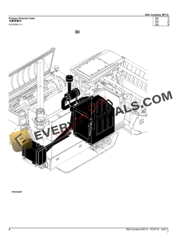 John Deere R40 Combine MY13 Parts Catalog PC4715 06OCT23-4
