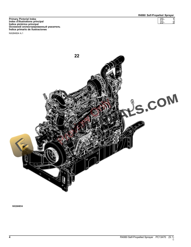 John Deere R4060 Self-Propelled Sprayer Parts Catalog PC13470 06DEC22-4
