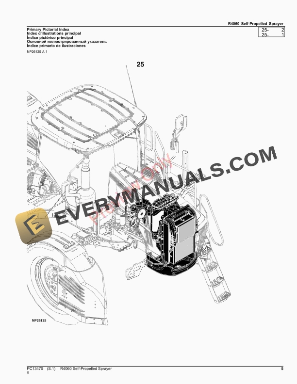 John Deere R4060 Self-Propelled Sprayer Parts Catalog PC13470 06DEC22-5