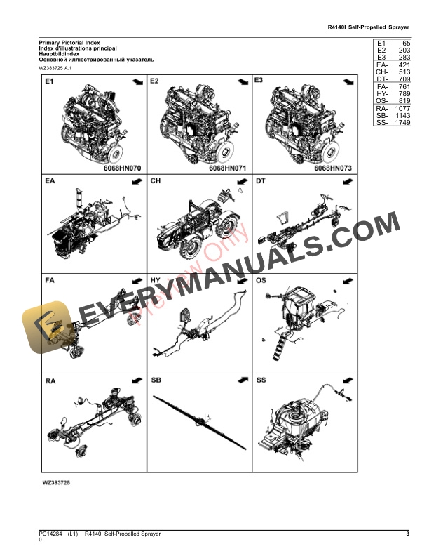 John Deere R4140I Self-Propelled Sprayer Parts Catalog PC14284 05NOV23-3