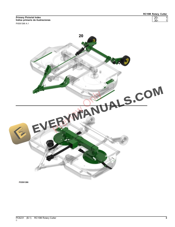 John Deere RC10M Rotary Cutter Parts Catalog PC6231 26OCT23-3