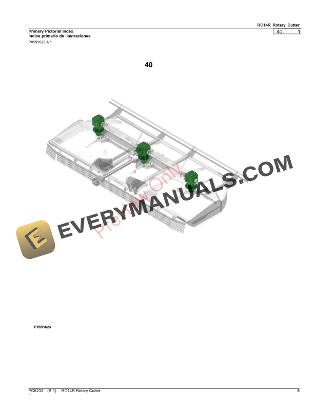 John Deere RC14R Rotary Cutter Parts Catalog PC6233 21NOV23-5