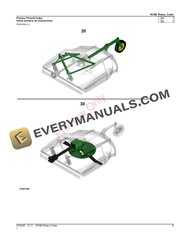 John Deere RC5M Rotary Cutter Parts Catalog PC6225 12OCT23-3