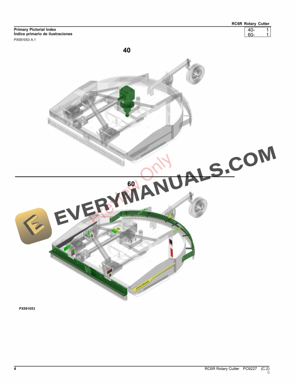 John Deere RC6R Rotary Cutter Parts Catalog PC6227 12NOV23-4