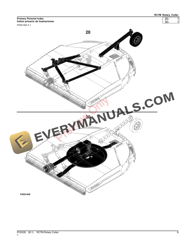 John Deere RC7M Rotary Cutter Parts Catalog PC6228 29MAR23-3