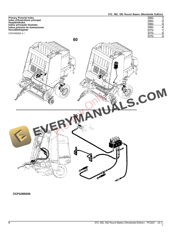 John Deere ROUND BALERS 572, 582, 592 Parts Catalog PC3221 08MAR23-4