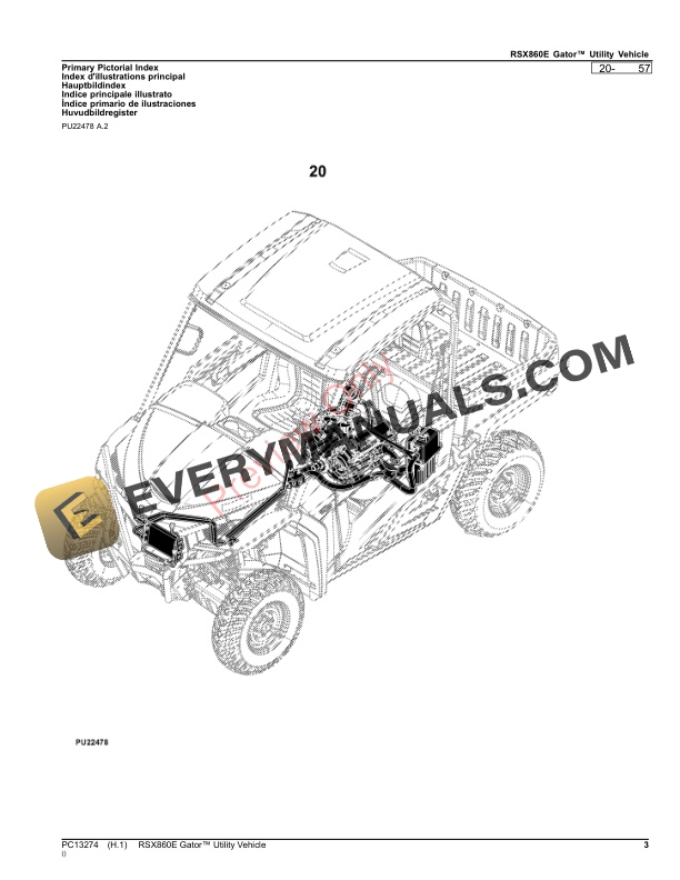 John Deere RSX860E Gator Utility Vehicle Parts Catalog PC13274 14SEP23-3