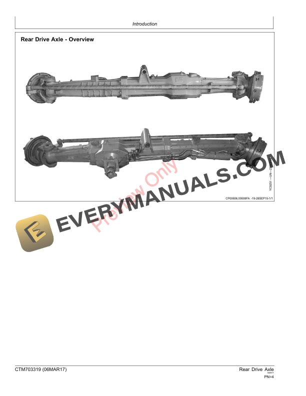 John Deere Rear Drive Axles Component Technical Manual CTM703319 06MAR17 4