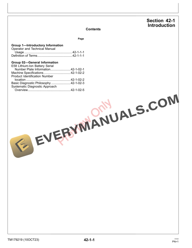 John Deere Residential ZTrak Z730R Mowers 010001 Technical Manual TM179219 10OCT23 5
