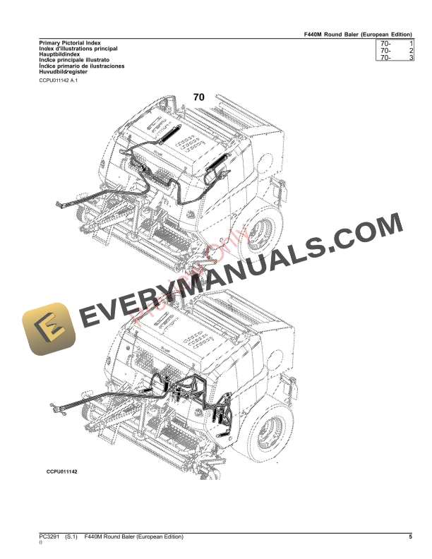 John Deere Round Baler F440M Parts Catalog PC3291 16NOV23-5