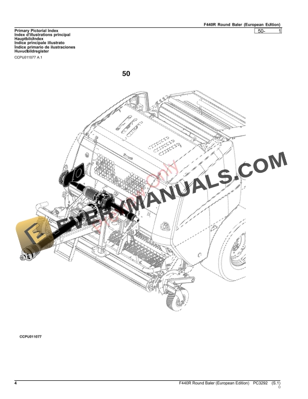 John Deere Round Baler F440R Parts Catalog PC3292 19SEP23-4