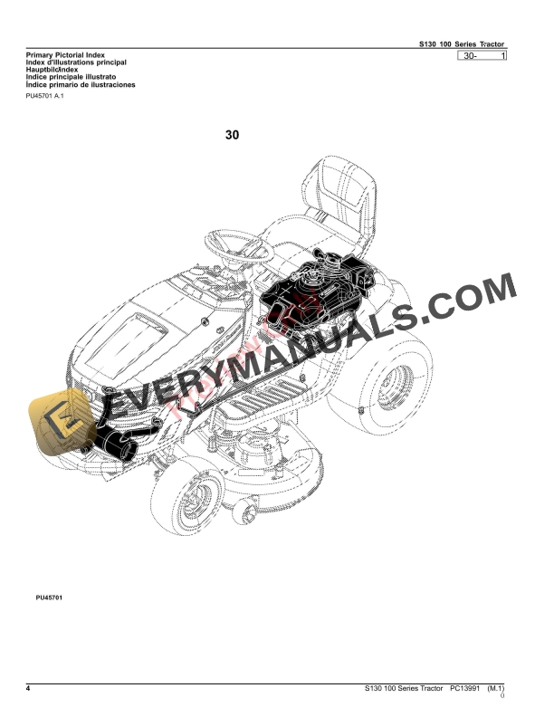 John Deere S130 100 Series Tractor Parts Catalog PC13991 09SEP22-4