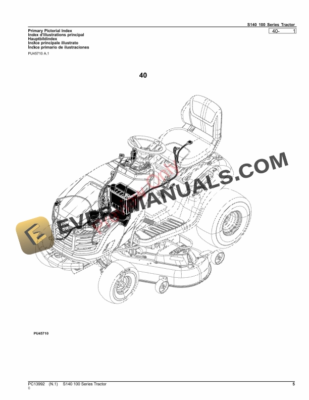 John Deere S140 100 Series Tractor Parts Catalog PC13992 09SEP22-5