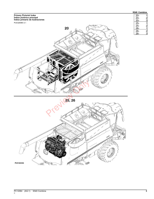 John Deere S540 Combine Parts Catalog PC12064 12OCT23-3