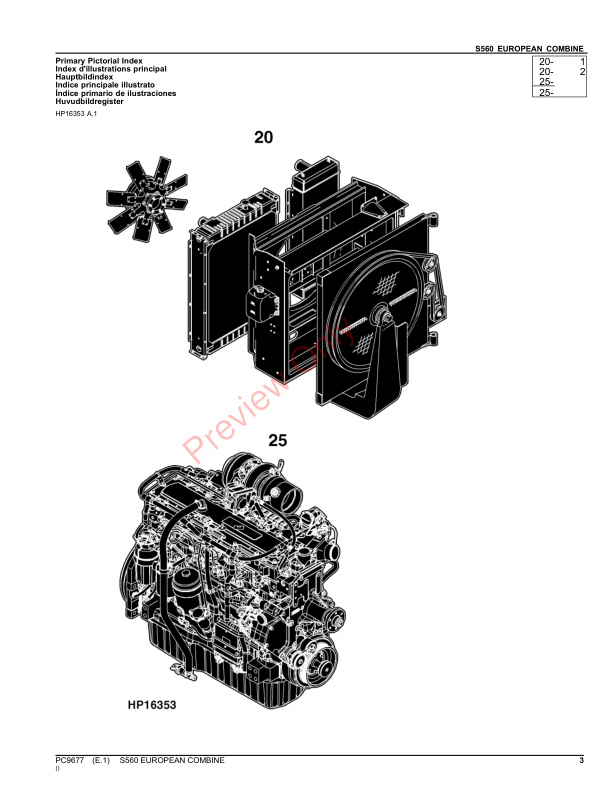 John Deere S560 COMBINE Parts Catalog PC9677 19NOV23-3