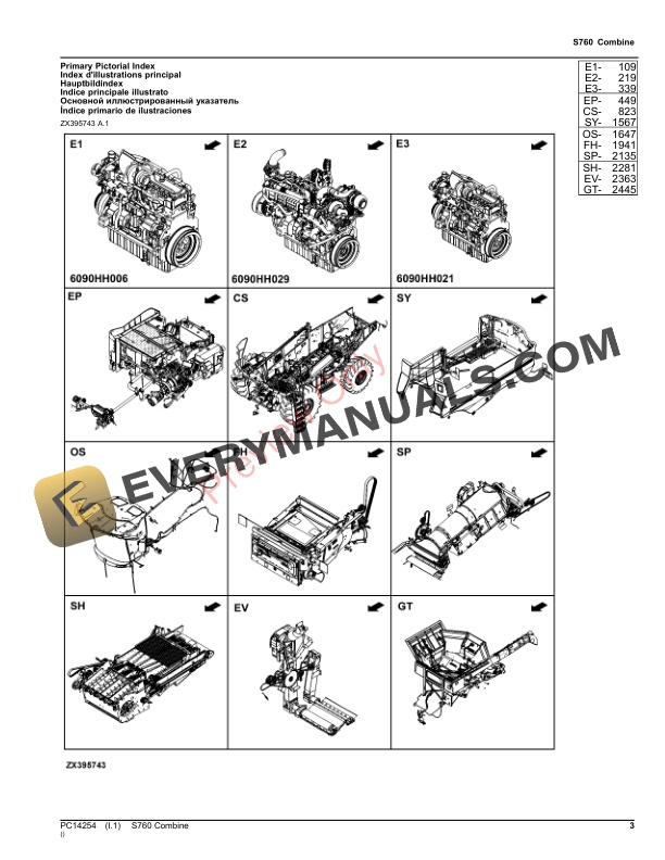 John Deere S760 Combine (PIN 1Z0S760XXXX120000 Parts Catalog PC14254 05NOV23-3