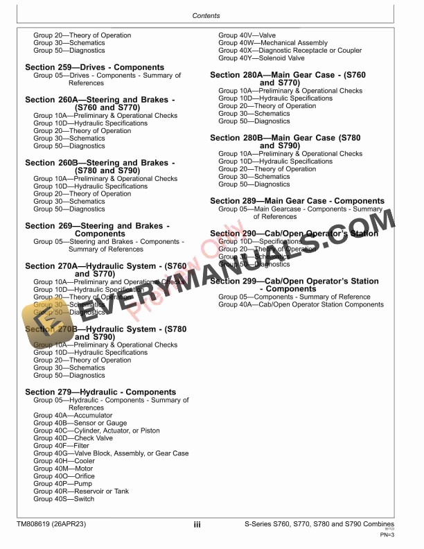 John Deere S760 S770 S780 and S790 Combines 140100 Diagnostic Technical Manual TM808619 26APR23 5