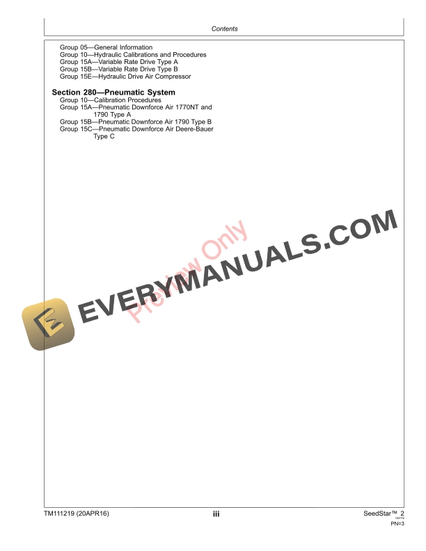 John Deere SeedStar 2 Seed Monitor, SeedStar XP Enhanced Monitor, Pneumatic Down Force, Row Command, and Variable Rate Diagnostic Technical Manual TM111219 20APR16 7 John Deere SeedStar 2 Seed Monitor SeedStar XP Enhanced Monitor Pneumatic Down Force Row Command and Variable Rate Diagnostic Technical Manual TM111219 20APR16 5