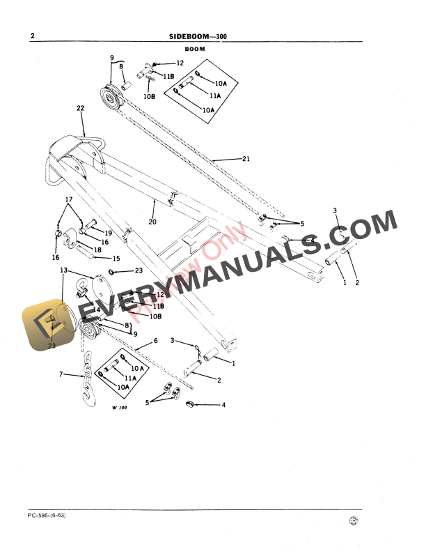 John Deere Sideboom – 300 Parts Catalog PC586 01JUN63-4