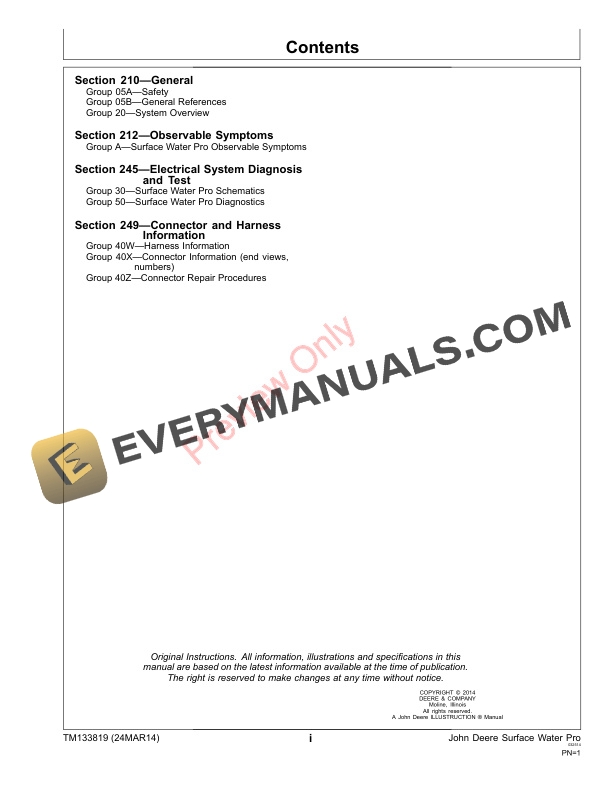 John Deere Surface Water Pro Technical Manual TM133819 25APR17 3