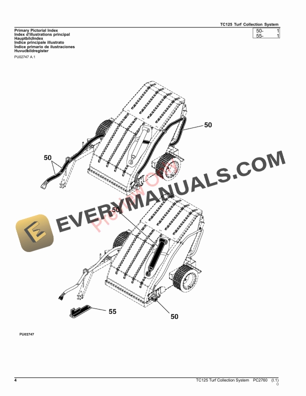 John Deere TC125 TURF COLLECTION SYSTEM Parts Catalog PC2760 07NOV22-4