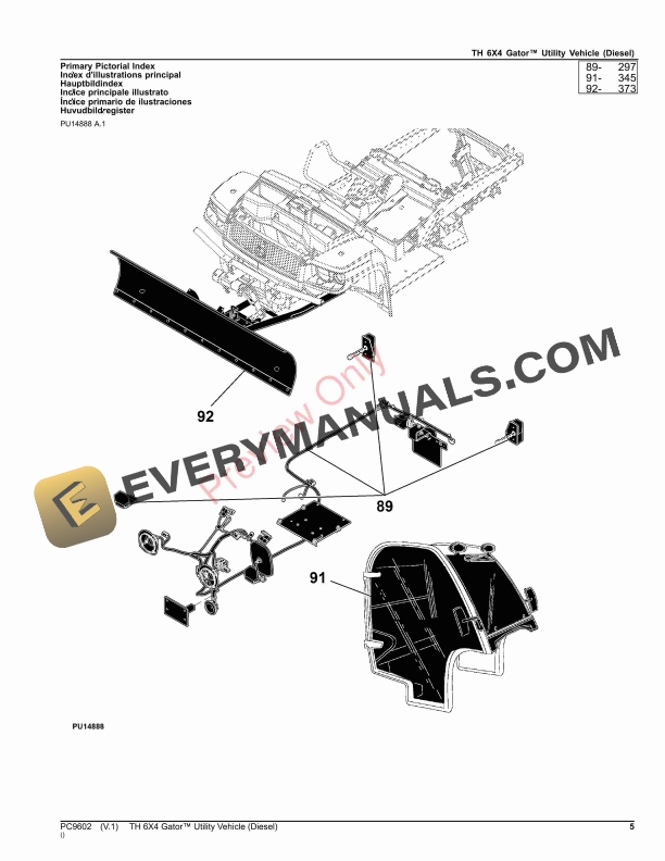 John Deere TH 6X4 Gator Utility Vehicle (Diesel) Parts Catalog PC9602 18JUL23-5