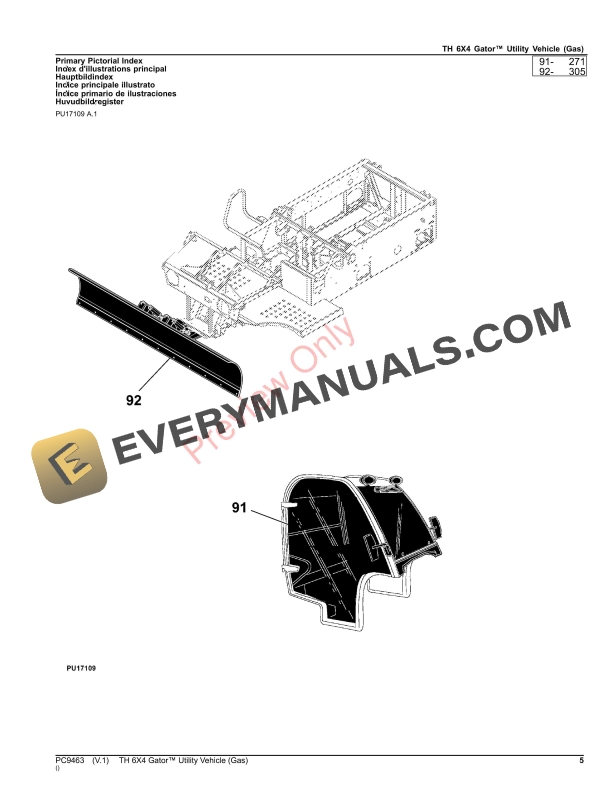 John Deere TH 6X4 Gator Utility Vehicle (Gas) Parts Catalog PC9463 17AUG23-5