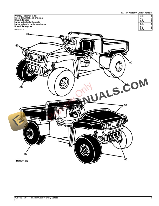 John Deere TX Turf Gator Utility Vehicle Parts Catalog PC9462 03OCT23-3