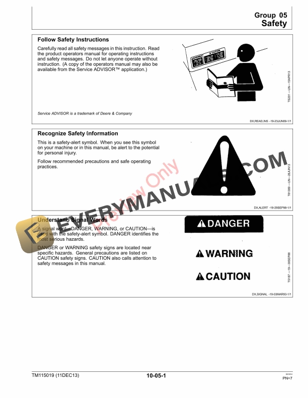John Deere Tango E5 500F MOWiT Autonomous Mower Technical Manual TM115019 11DEC13 5