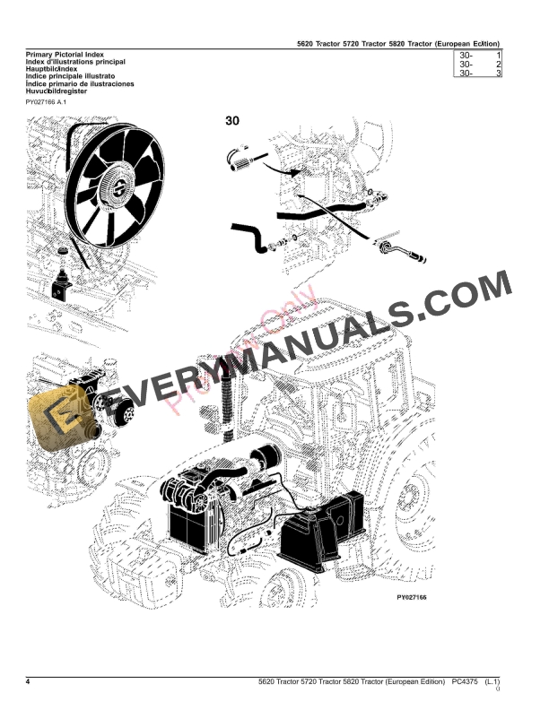 John Deere Tractors 5620, 5720, 5820 Parts Catalog PC4375 17SEP23-4