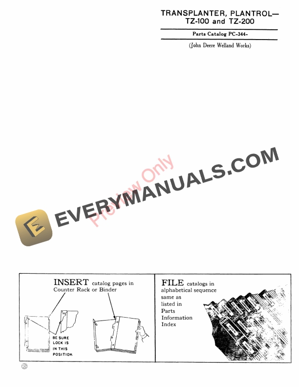 John Deere Transplanter Plantrol TZ-100