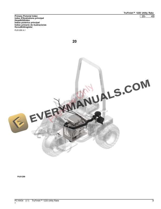 John Deere TruFinish 1220 Utility Rake Parts Catalog PC16434 09NOV23-3