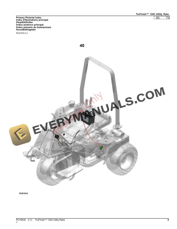 John Deere TruFinish 1220 Utility Rake Parts Catalog PC16434 09NOV23-5