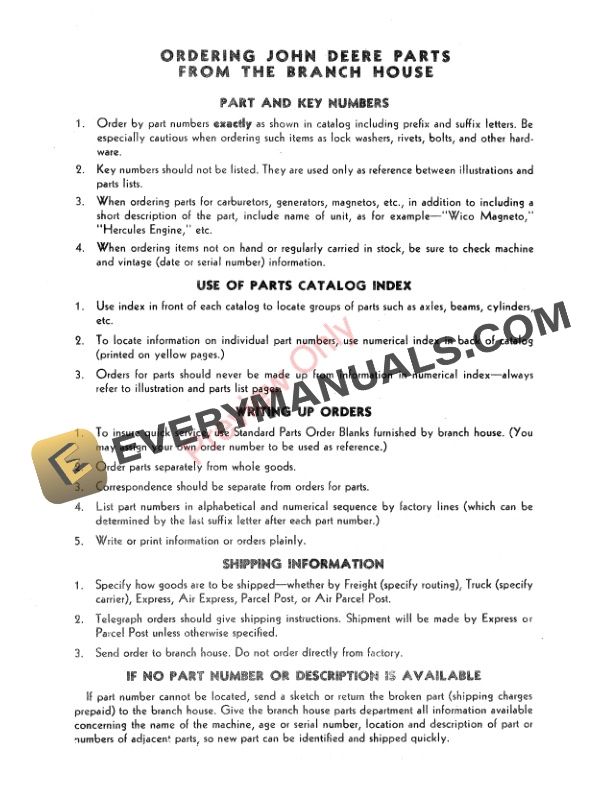 John Deere Two-Row Planting Attachments Parts Catalog PC437 01DEC59-3