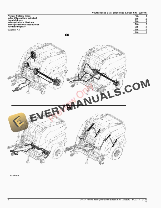 John Deere V451R Round Baler Parts Catalog PC3314 17OCT23-4